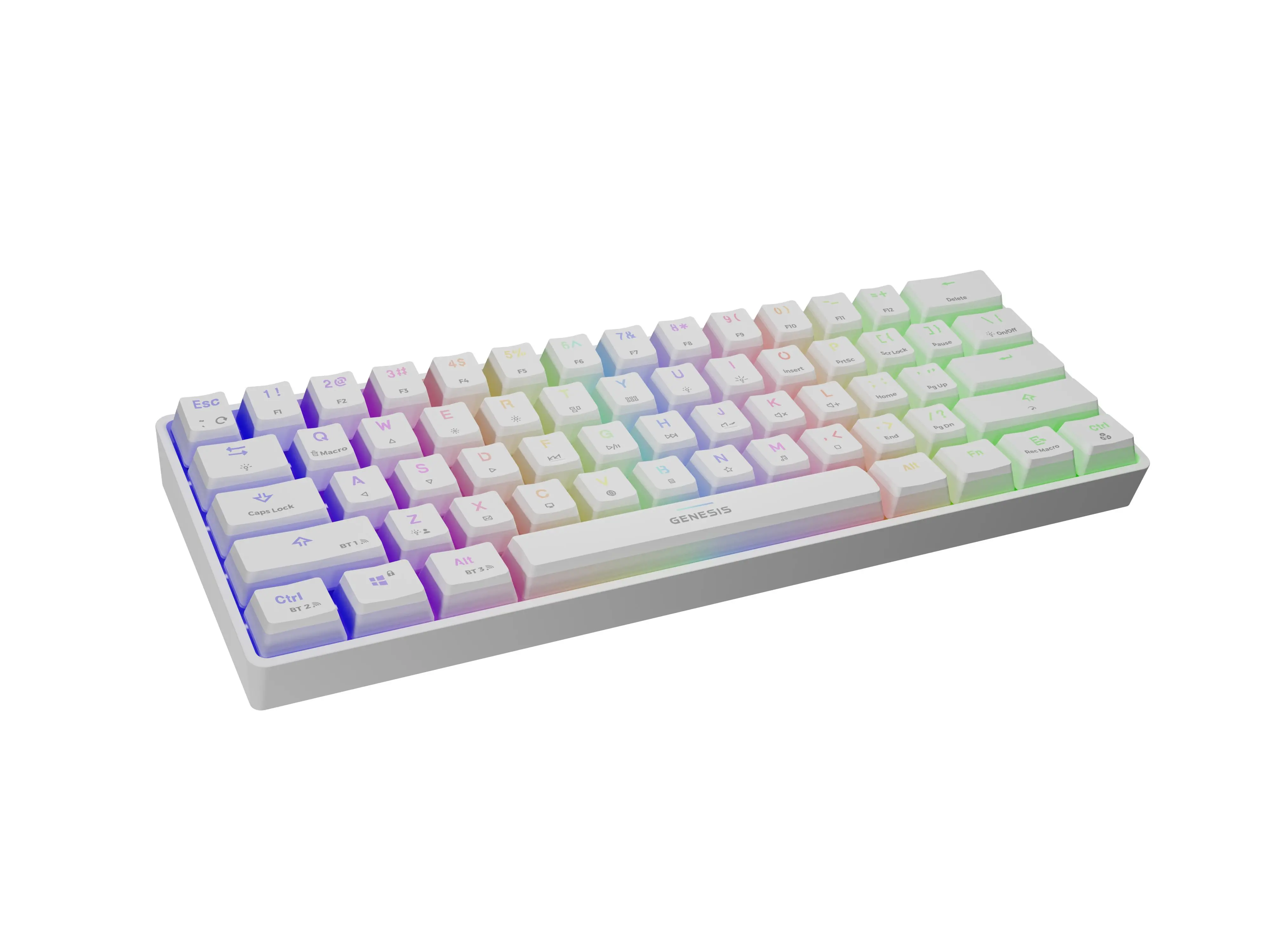 Klawiatura mechaniczna Genesis Thor 660 RGB Gateron Red  Biały