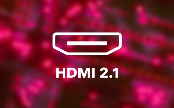 Значок роз'єму HDMI 2.1 (High-Definition Multimedia Interface), що представляє сучасний інтерфейс для передачі зображення та звуку