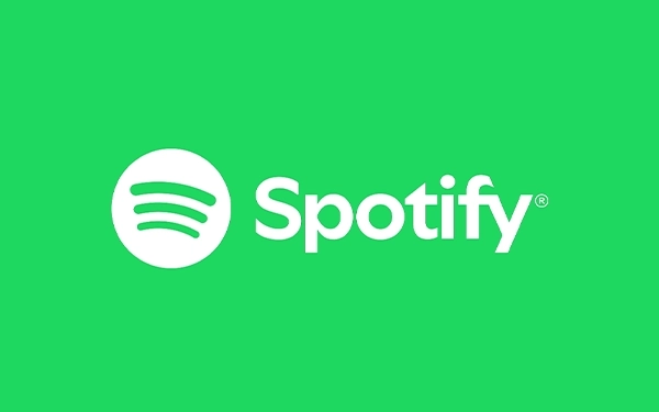 Логотип Spotify білого кольору на світло-зеленому фоні