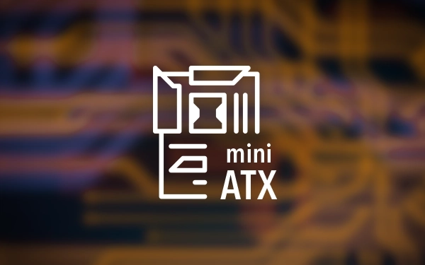 Корпус комп'ютера Micro ATX (Advanced Technology eXtended) на тлі електроніки, корпус типу Mini Tower ATX
