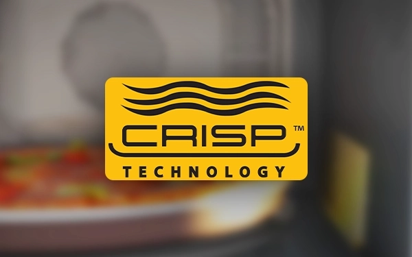 Логотип Crisp Technology символізує функцію хрусткої скоринки в мікрохвильових печах.