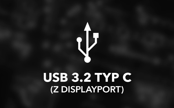 Значок роз'єму USB 3.2 (універсальна послідовна шина) типу C з підтримкою DisplayPort для передачі даних, відео та живлення