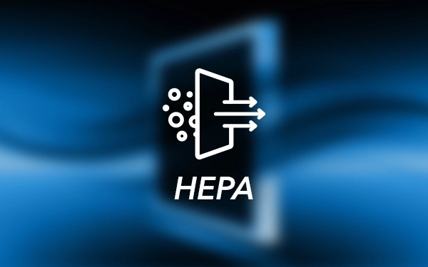 HEPA – високоефективний повітряний фільтр для очищення повітря від дрібних частинок, який затримує дрібні частинки та алергени