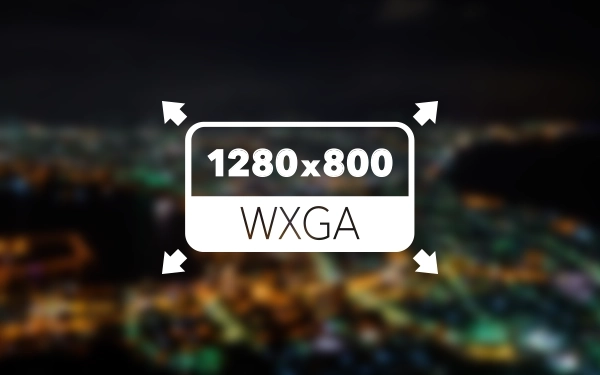 Значок роздільної здатності 1280 на 800 пікселів, відомий як Wide Extended Graphics Array, символізує максимальну якість зображення.