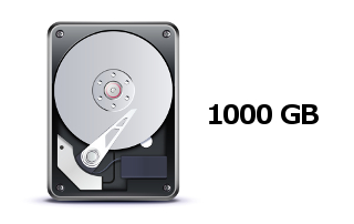 Zmieść swoje pliki na dysku 1000 GB
