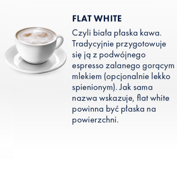 широкий асортимент напоїв з кавоварки - flat white