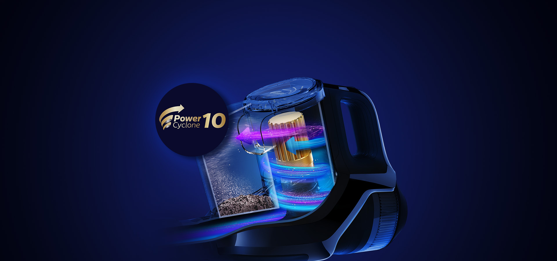 Цифровий двигун Philips з PowerCyclone 10 - висока потужність всмоктування