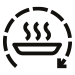 Іконка, що представляє підтримку тепла страв. Іконка, що представляє підтримку тепла страв.