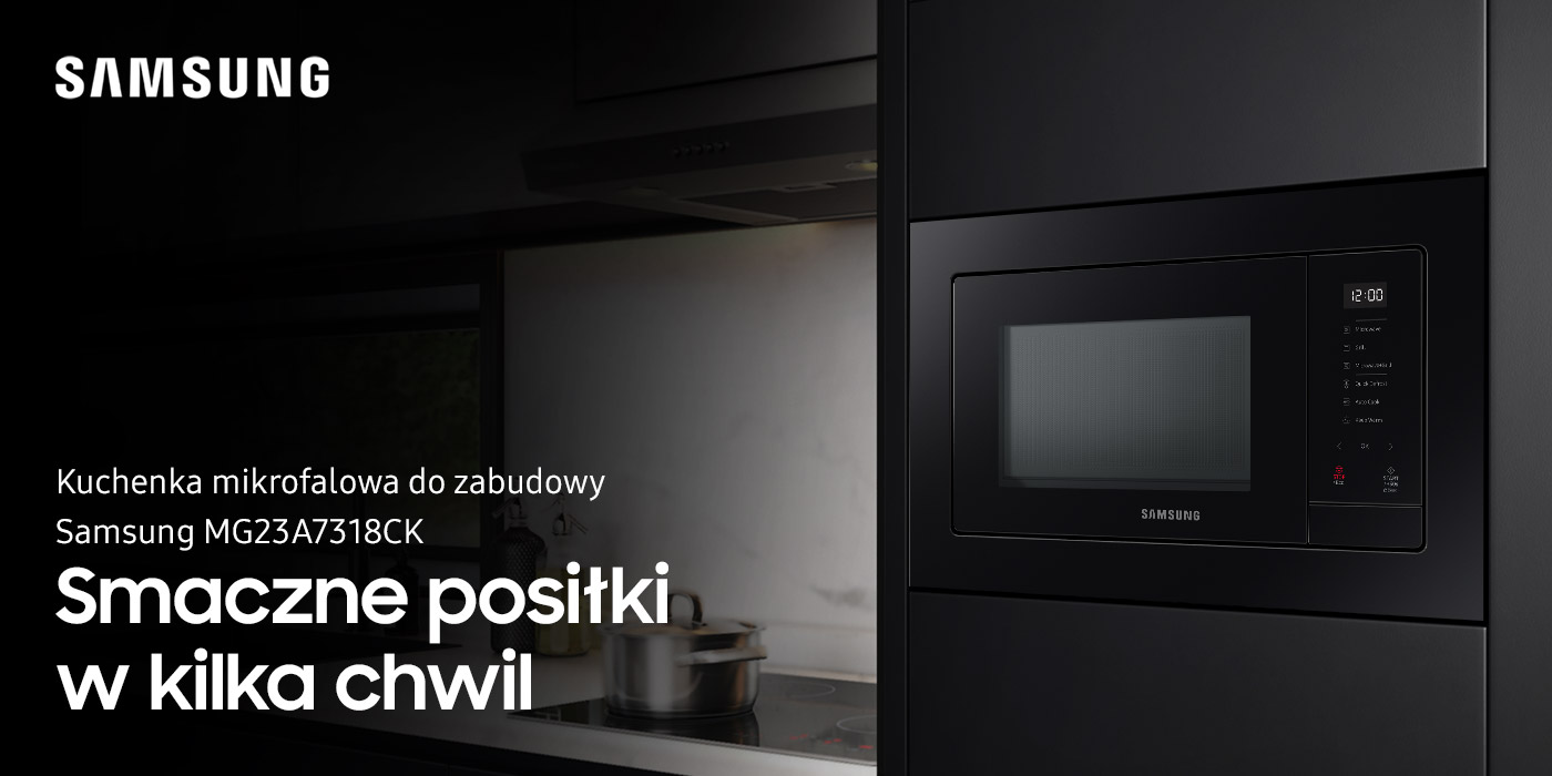 Вбудована мікрохвильова піч Samsung MG23A7318CK в наявності в мережі магазинів РТВ Євро АГД