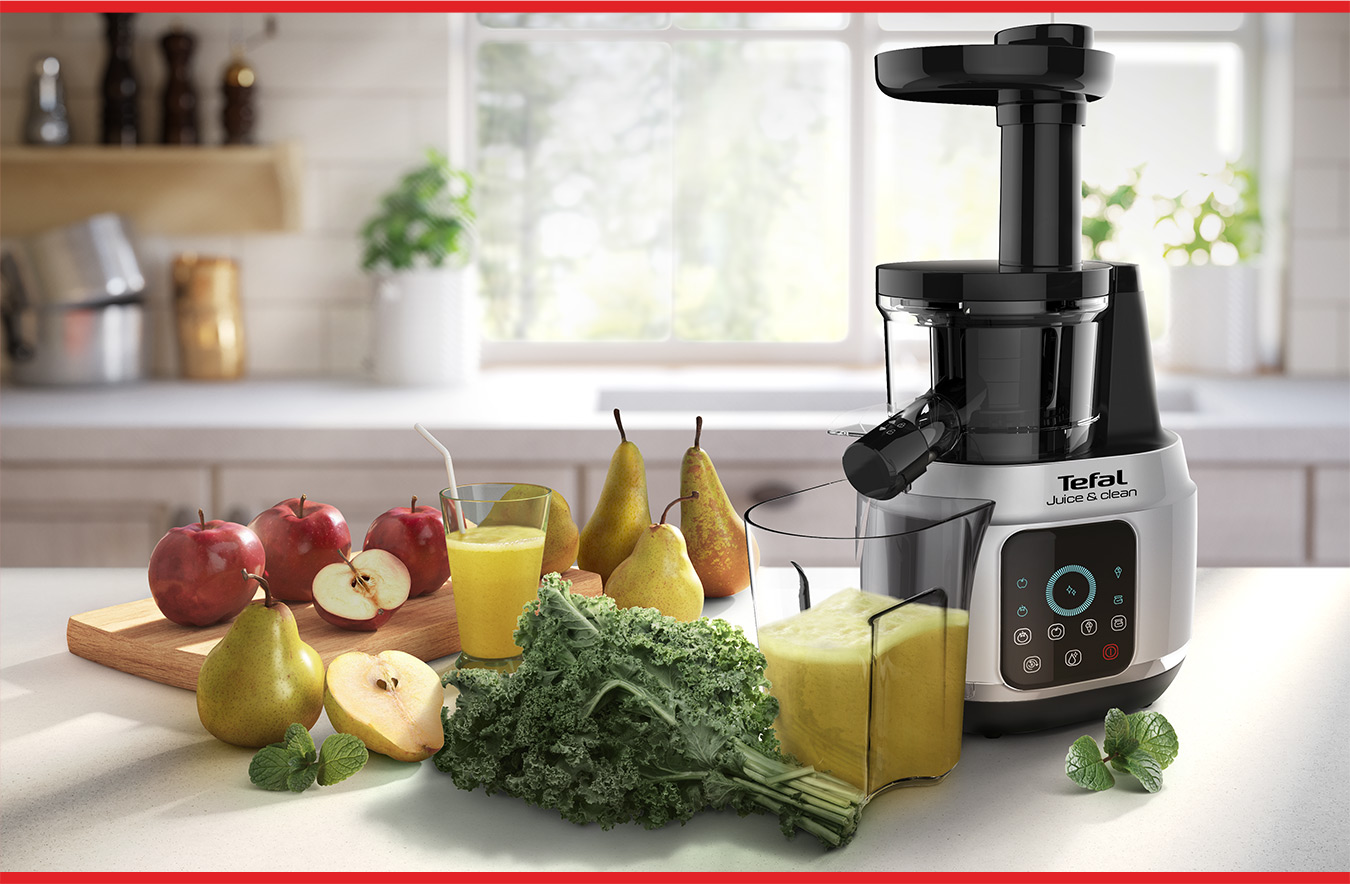 Tefal Juice & Clean ZC420E38 Dobra cena, Opinie w Sklepie Wyciskarka wolnoobrotowa TEFAL ZC420E38 JUI JUICE and CLEAN