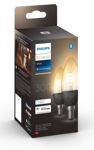 Philips Hue White Żarówka Filament C37 2xE14