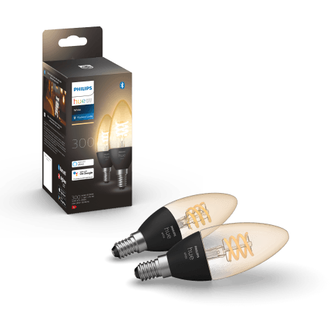 Philips Hue White Żarówka Filament C37 2xE14