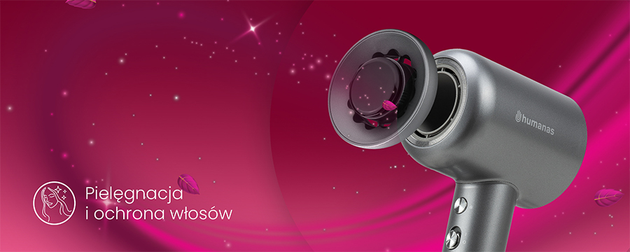 Suszarka do włosów z funkcją jonizowania Humanas AirTouch HD-AT01 - szara