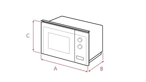 Технічне креслення приладу Amica з розмірами