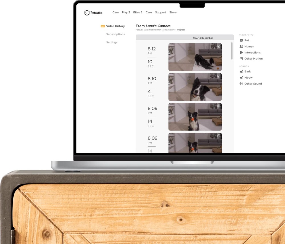PETCUBE CAM INDOOR WI-FI PET AND SECURITY CAMERA