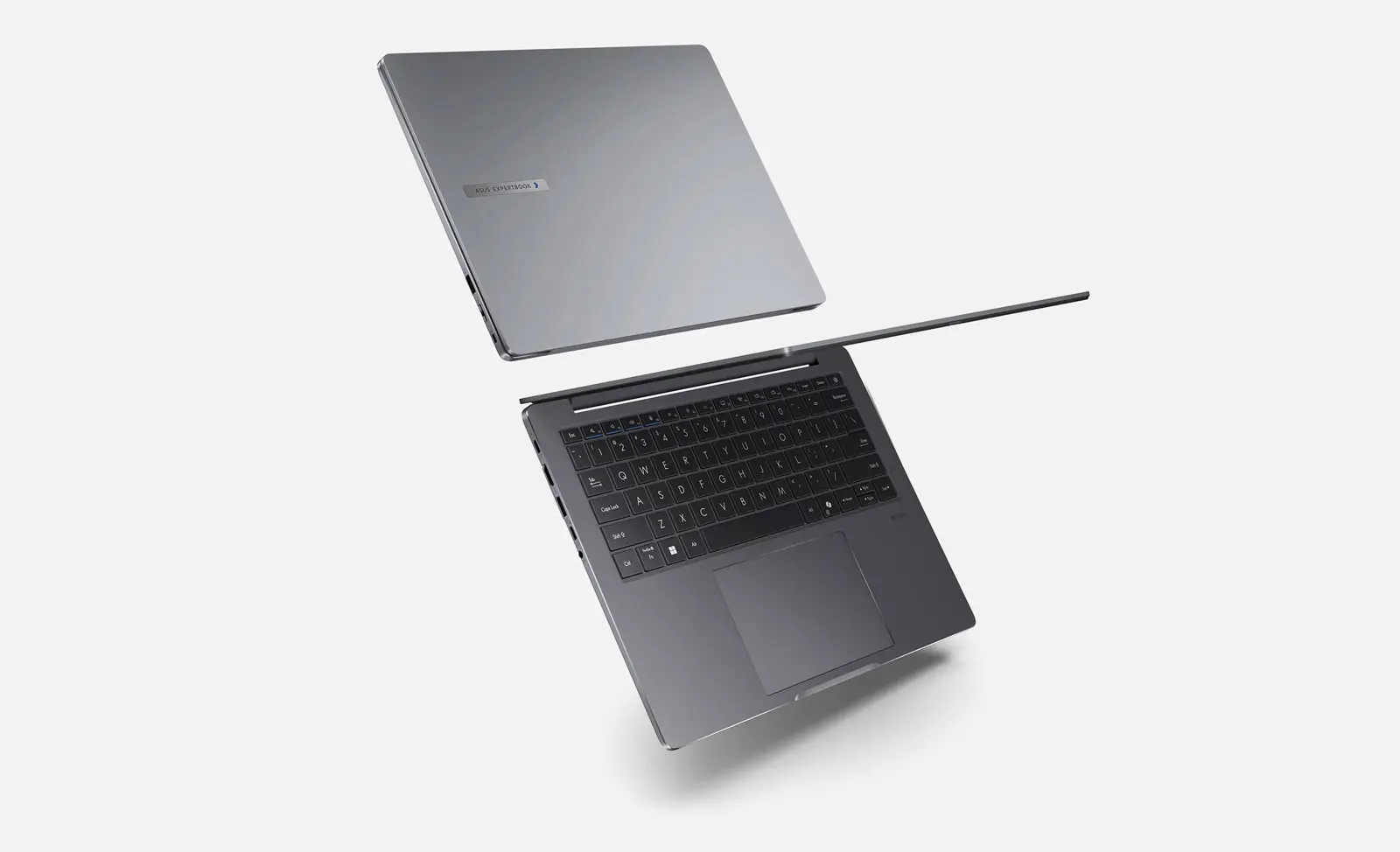 Ноутбук ASUS ExpertBook PM3 у закритому та відкритому вигляді нижче