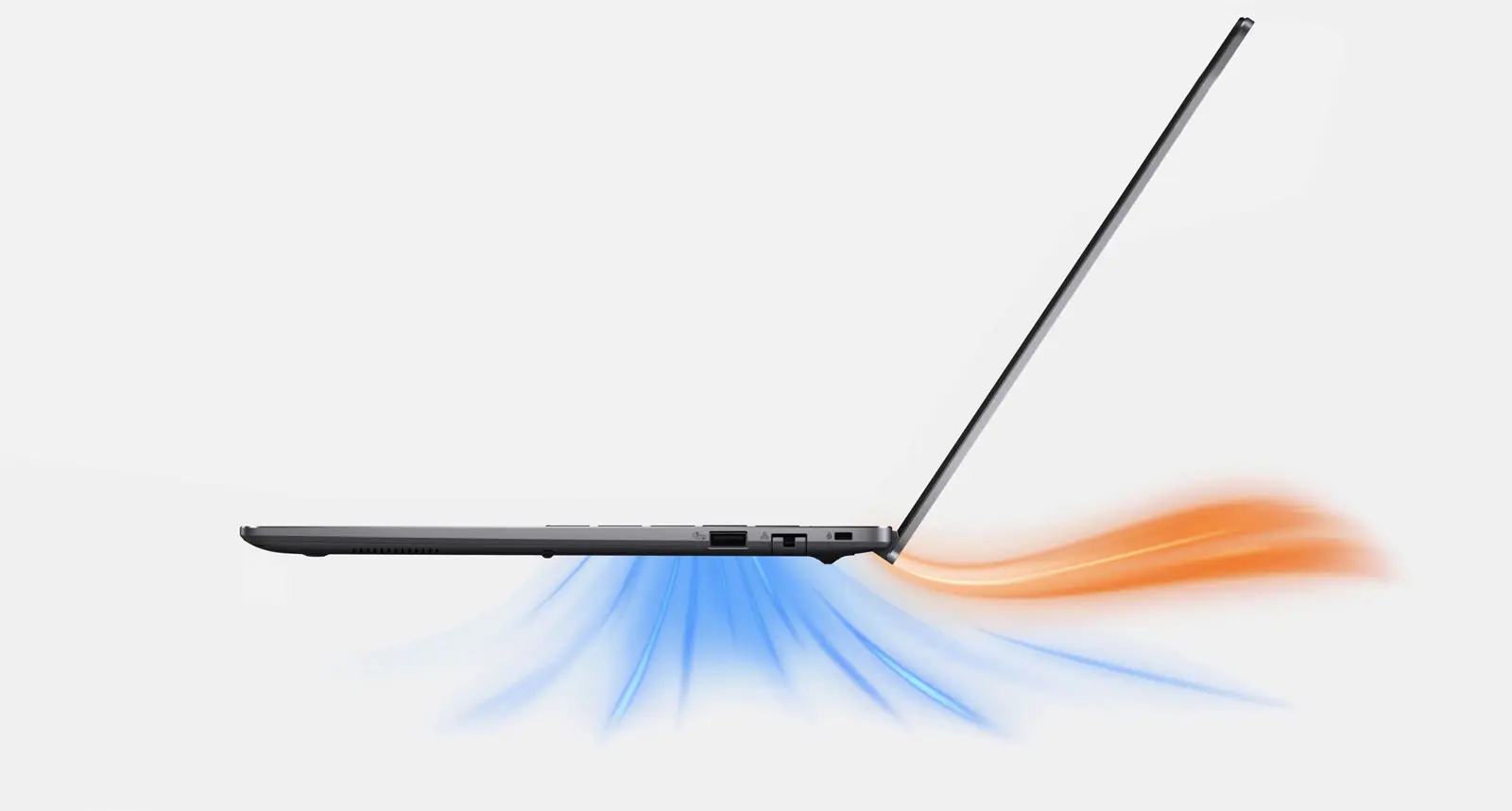 Візуалізація потоку повітря в корпусі ASUS ExpertBook PM3
