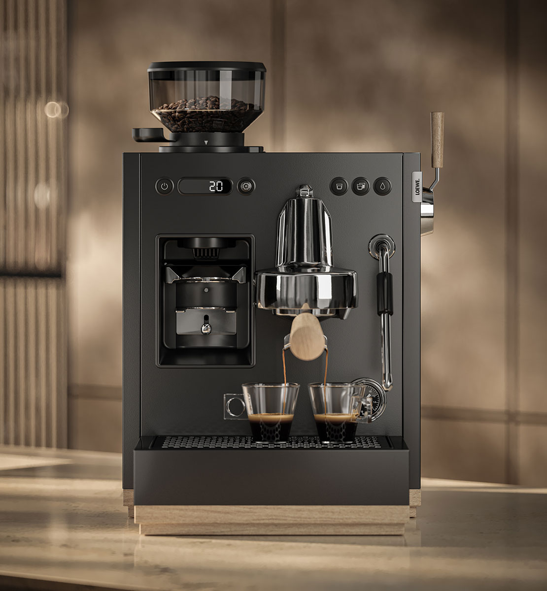 LOEWE aura.pure - благородний дизайн зі сталі та дерева