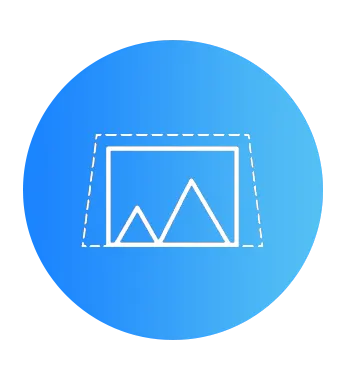 значок, що показує корекцію трапецієподібного спотворення
