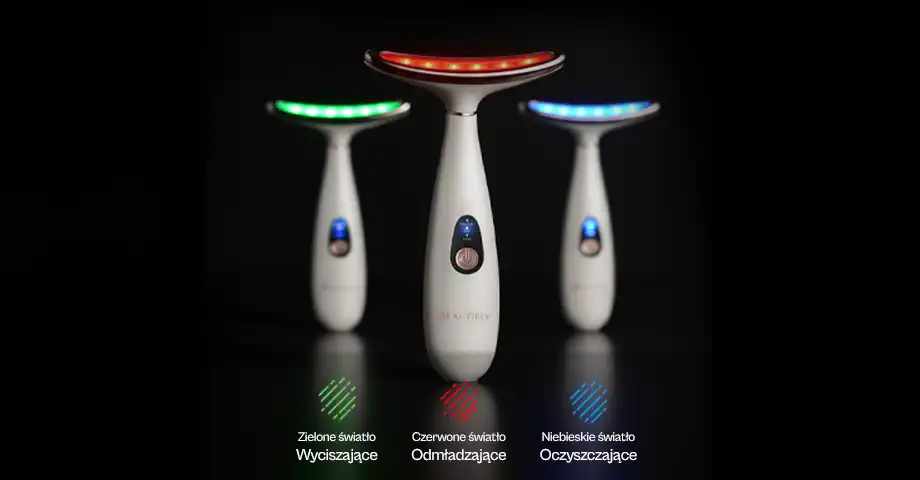 Пристрої LumaLift із зеленим, червоним та синім світлом для різних функцій шкіри