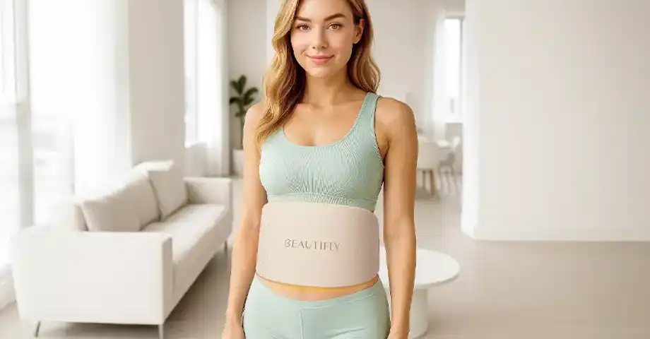 Пояс світлотерапії Beautifly на живіт жінки
