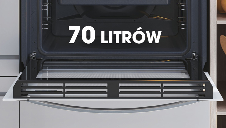 Bardzo duża pojemność: 70 litrów