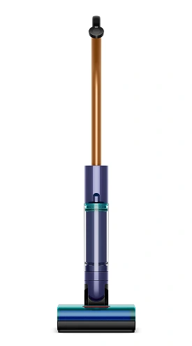 Вид спереду електричної швабри Dyson Clean+Wash Hygiene та аксесуарів у комплекті