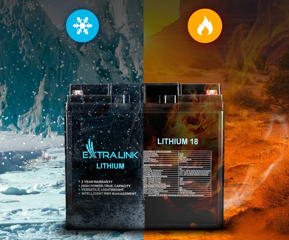 EXTRALINK BATTERY ACCUMULATOR LITHIUM LIFEPO4 12.8V 18AH, BMS
