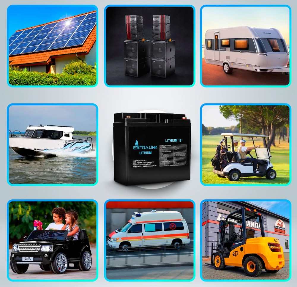 EXTRALINK BATTERY ACCUMULATOR LITHIUM LIFEPO4 12.8V 18AH, BMS