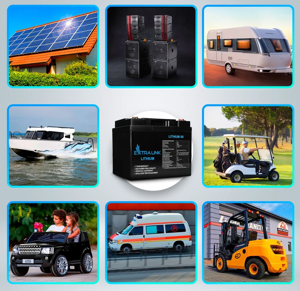 EXTRALINK BATTERY ACCUMULATOR LITHIUM LIFEPO4 12.8V 60AH, BMS