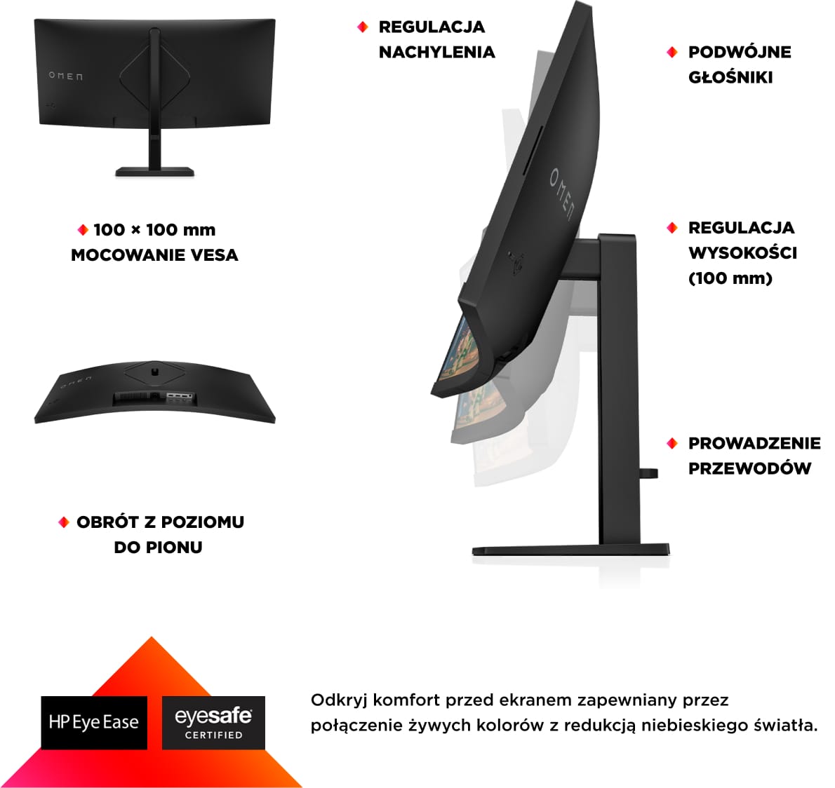 HP MONITOR GAMINGOWY OMEN 34c