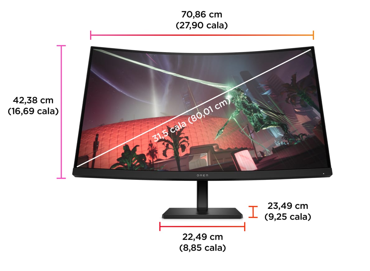 HP MONITOR GAMINGOWY OMEN 32C