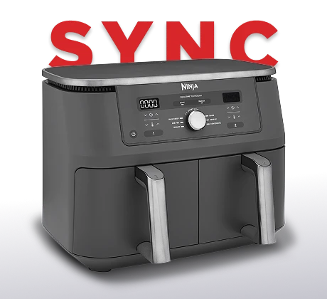 Аерофритюрниця Ninja з написом «Sync» позаду неї