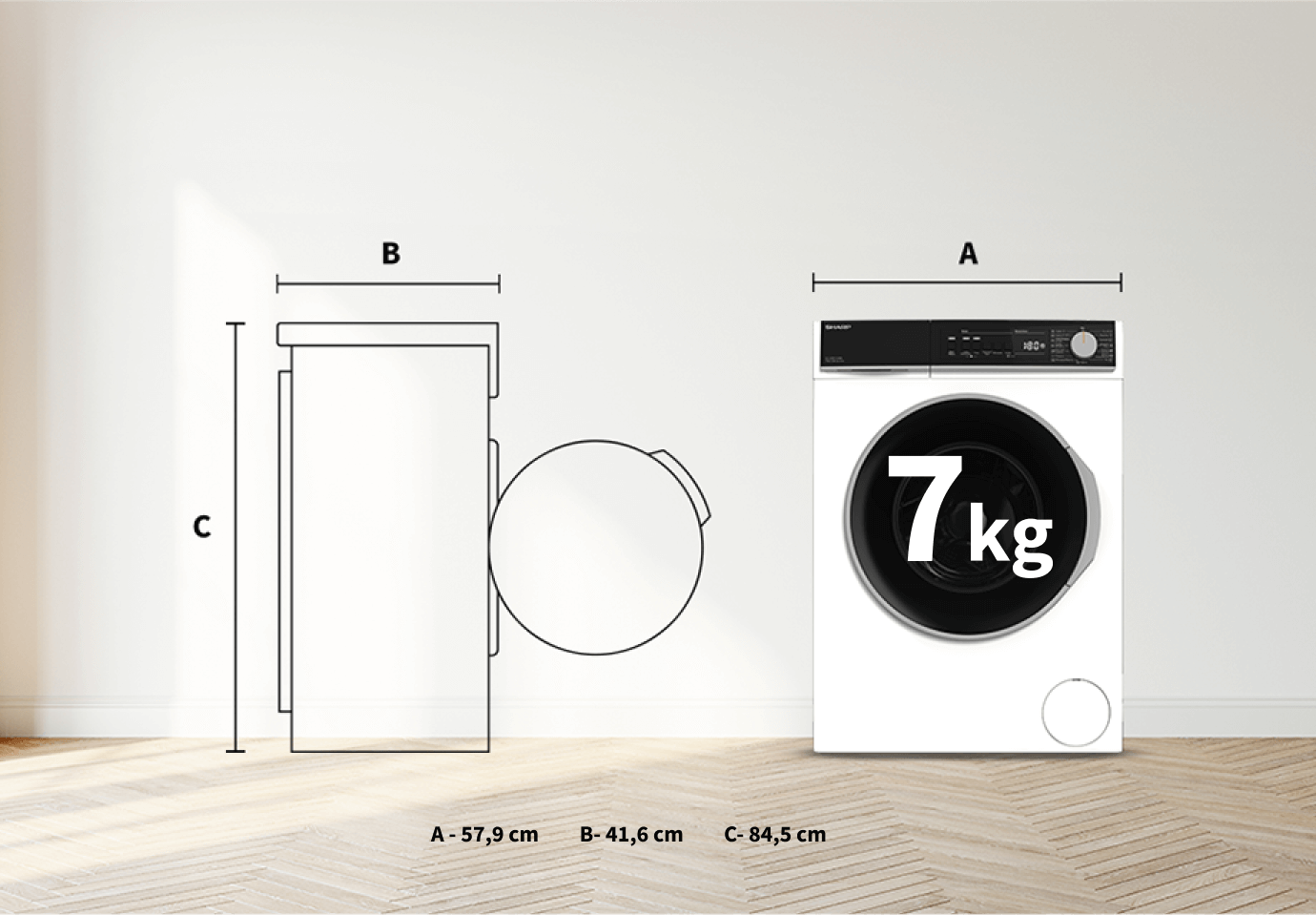 Sharp Washing Machine ES-SFB712YWB-PL