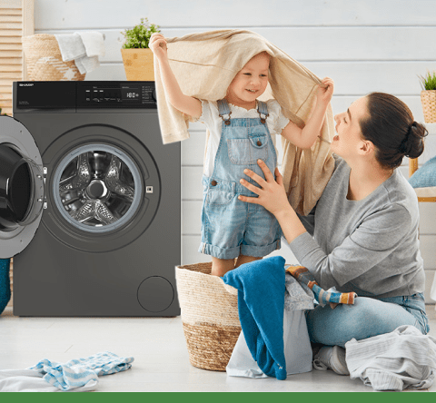 Sharp Washing Machine ES-SFB812YAA-PL