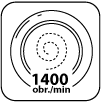 1400 obr./min