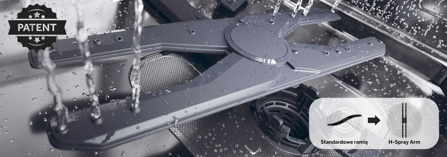 Більше потужності та охоплення води завдяки розпилювачу H-подібної форми