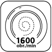1600 obr./min