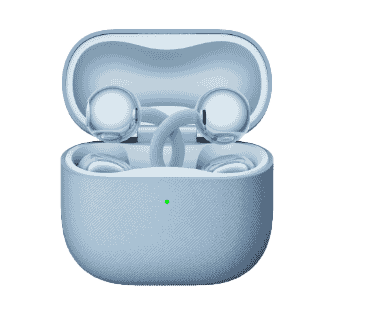 Сині навушники FreeClip 2 у синьому зарядному футлярі