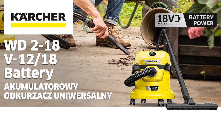 Odkurzacz Karcher WD 2-18 V-12/18 1.628-500.0 225W - Opinie, Cena - RTV  EURO AGD