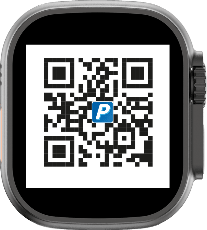 Ekran z wyświetlonym qrCode