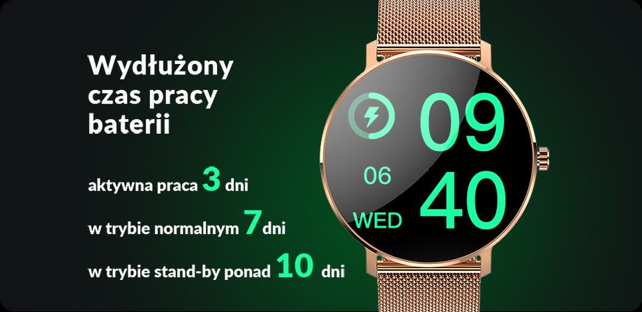 zegarek z tarczą ładowania