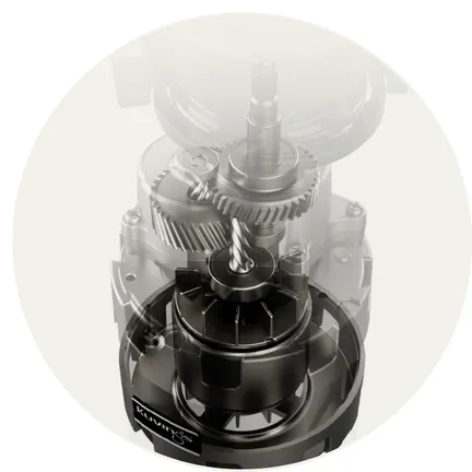 Поперечний розріз механізму приводу соковижималки Kuvings Revo830