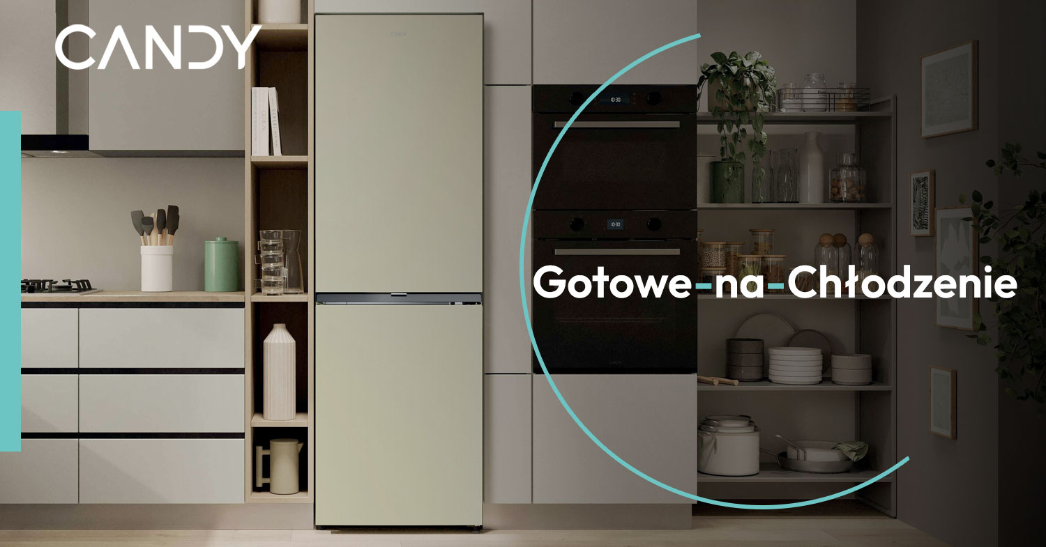 Lodówka Candy CNCQ2T618EC No Frost 185cm Beżowy - Opinie, Cena