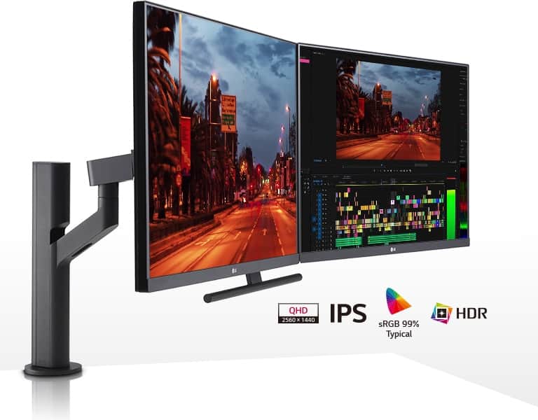 Ekran IPS QHD 27”: Zachwycająca jakość obrazu, 27-calowy ekran IPS QHD, 99% sRGB (typ.), HDR10.