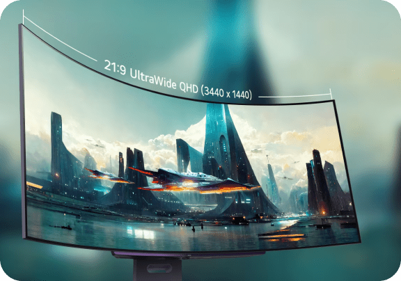 LG ゲーミングモニター UltraGear OLED 34GX90SA-W 34-calowy zakrzywiony Smart Gaming Monitor LG UltraGear