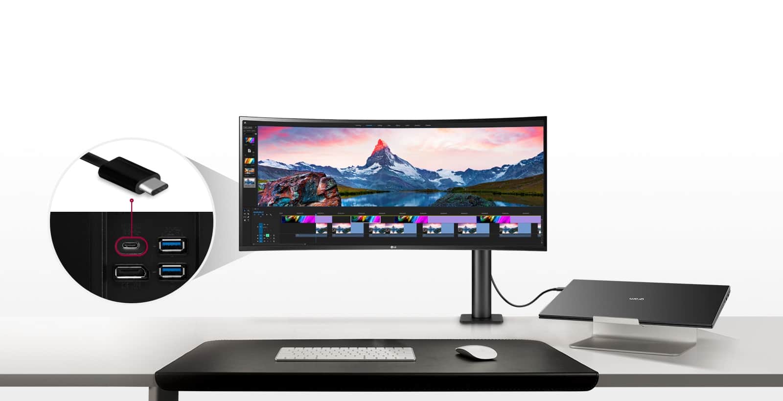LG ウルトラワイドモニター　34WP88C Monitor LG 34” 21:9 UltraWide™ QHD IPS z technologią AMD