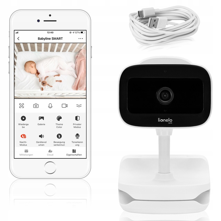 Niania elektroniczna z kamerą lionelo Babyline Go
