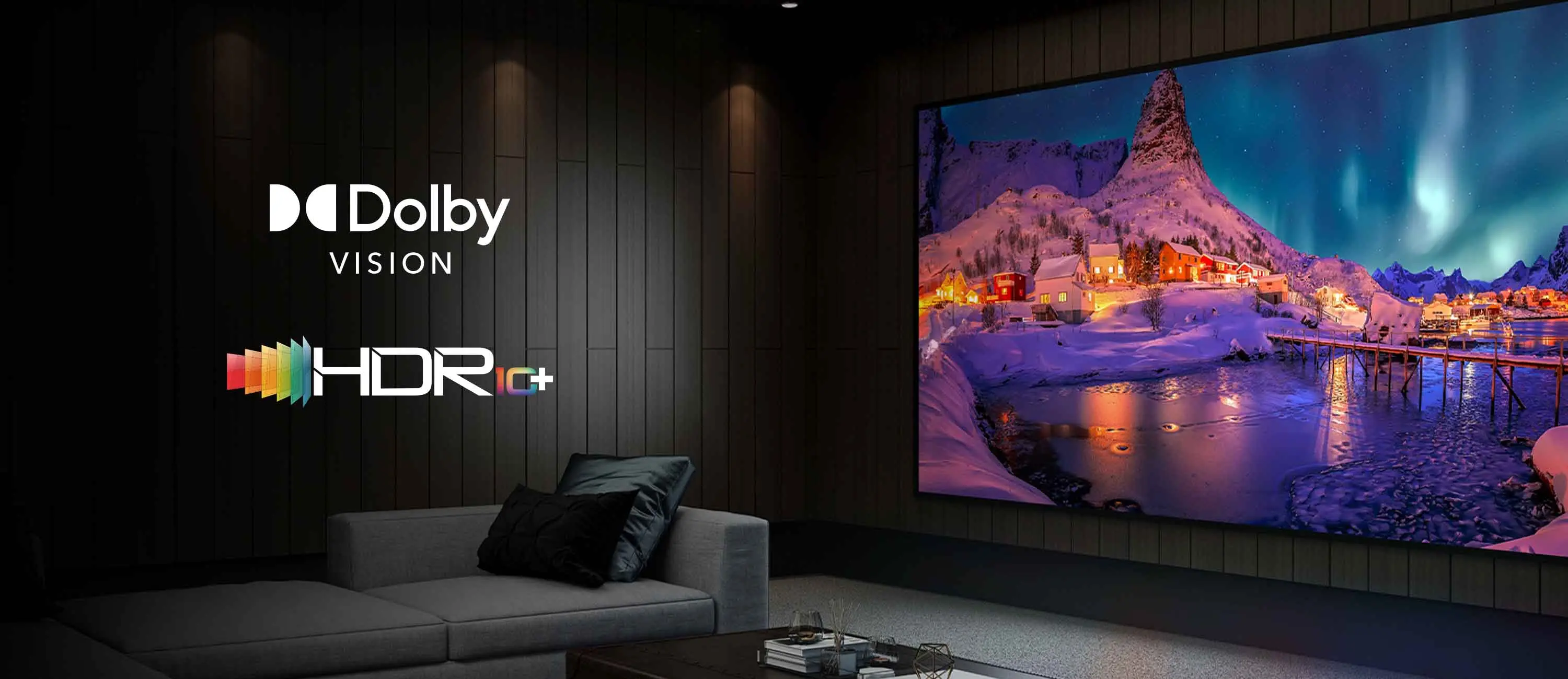 Проектор Optoma UHZ68LV забезпечує якість зображення Dolby Vision та HDR10 (розширений динамічний діапазон)+ на великому екрані.