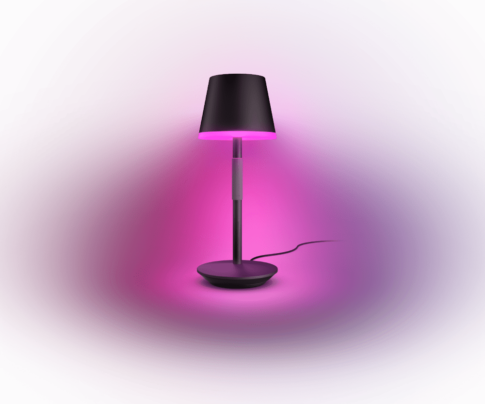 Philips Hue White and color ambiance Przenośna lampa stołowa Go (czarna)